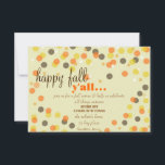 Fall Themed Party Invitation<br><div class="desc">This party invitation features a confetti design on a neutral background. Customise this design with your own wording,  font choice and colours. Be sure to check out more designs at Illustrations by Erin.</div>