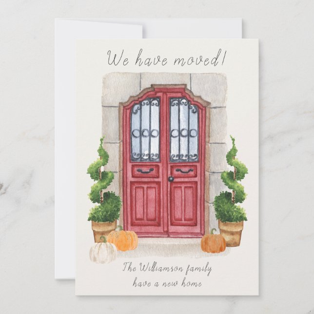 Fall Themed We Have Moved Change of Address Announcement (Front)
