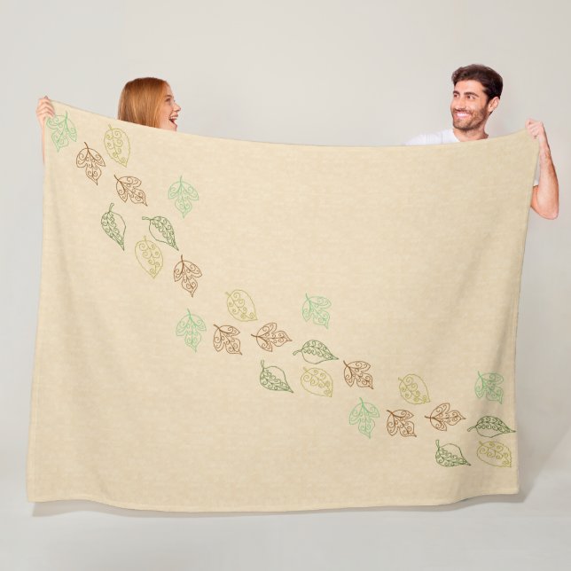 Fall Time Bathroom Set, Customise! Fleece Blanket (In Situ)