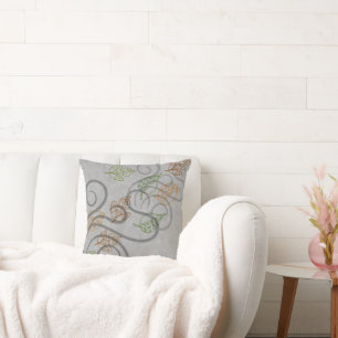 Fall Time Grey background Cushion