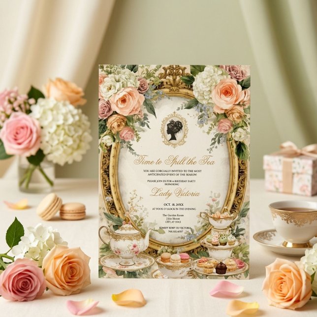 Fall Time to Spill the Tea Bridal Shower Invitation (Creator Uploaded)