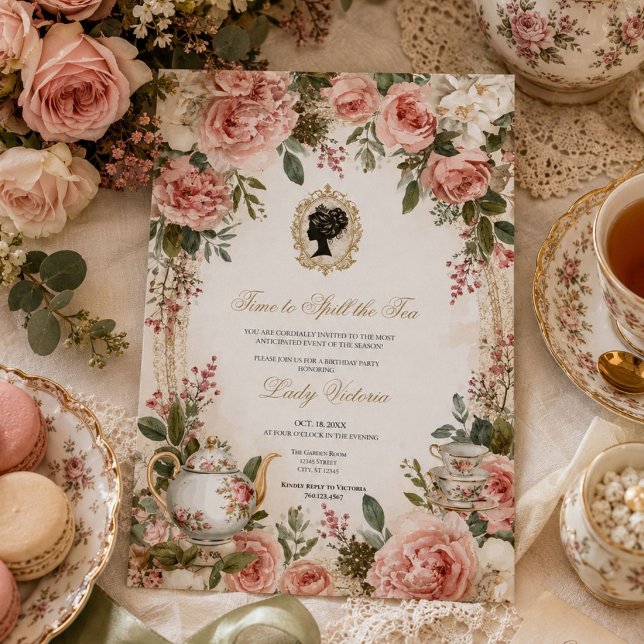Fall Time to Spill the Tea Bridal Shower Invitation (Creator Uploaded)