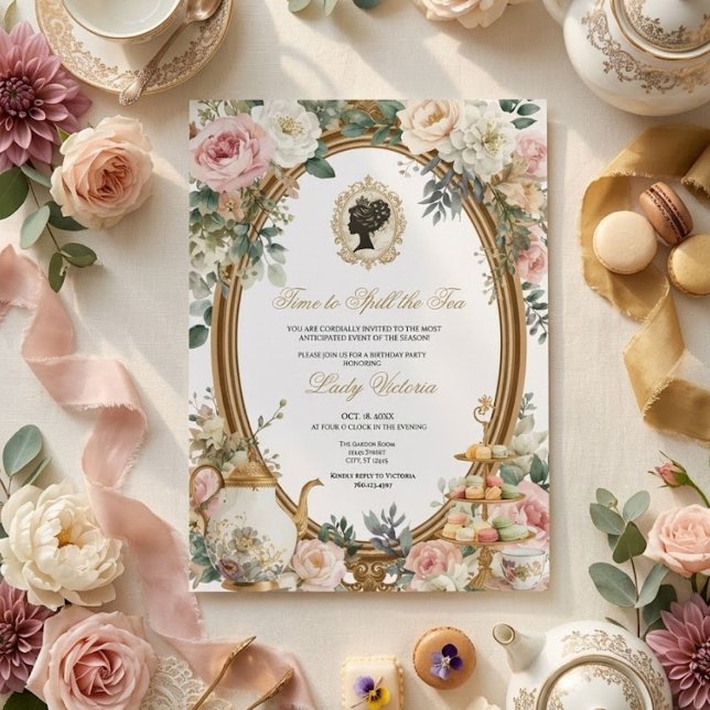 Fall Time to Spill the Tea Bridal Shower Invitation (Creator Uploaded)