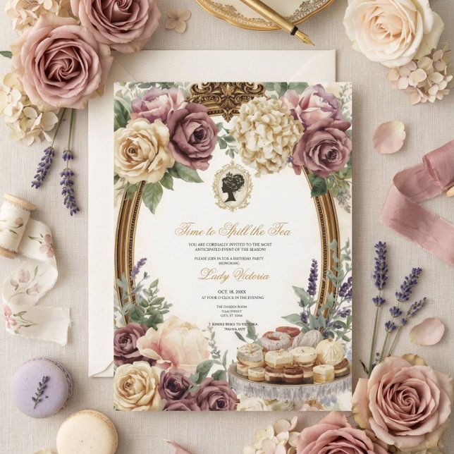 Fall Time to Spill the Tea Bridal Shower Invitation (Creator Uploaded)