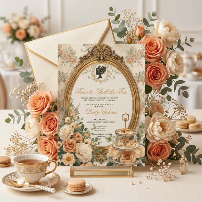 Fall Time to Spill the Tea Bridal Shower Invitation (Creator Uploaded)