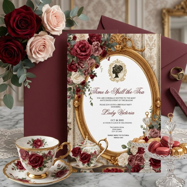 Fall Time to Spill the Tea Bridal Shower Invitation (Creator Uploaded)