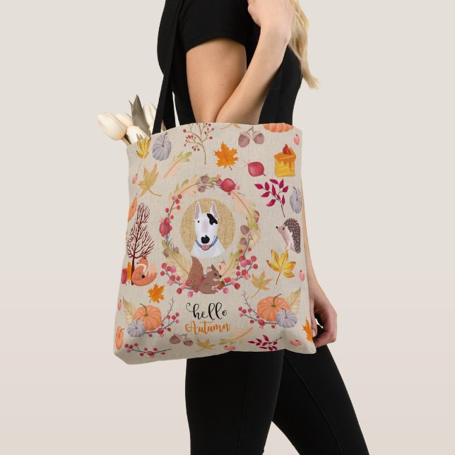 Fall tote with Rex the TV Terrier Bag (Close Up)