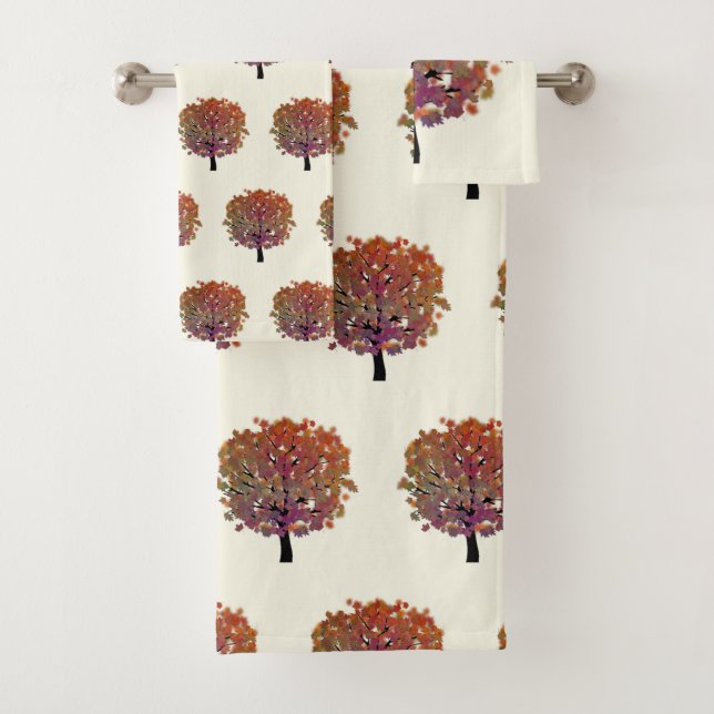 Fall Tree Bath Towel Set (Insitu)