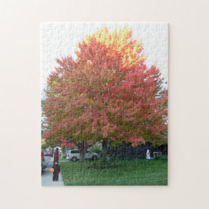 fall tree on halloween jigsaw puzzle
