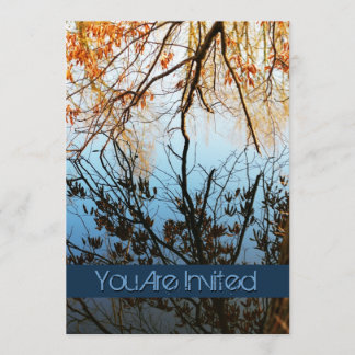 Fall Tree Reflections Wedding Invitations