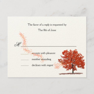 Fall Tree respond cards