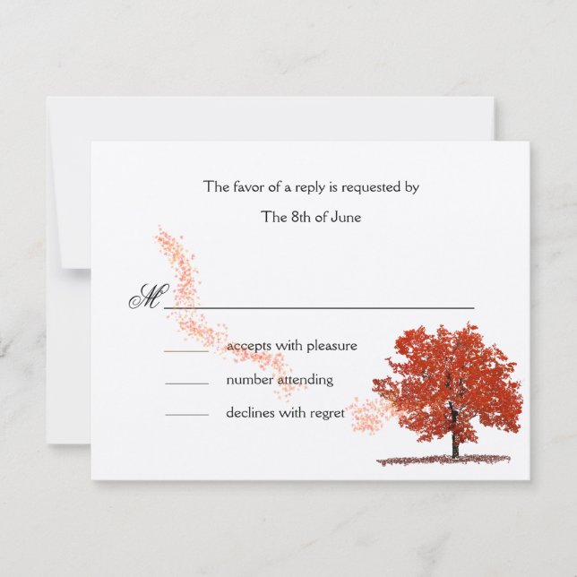 Fall Tree respond cards (Front)