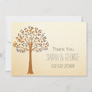 fall tree, Rustic Fall Wedding Thank You cards