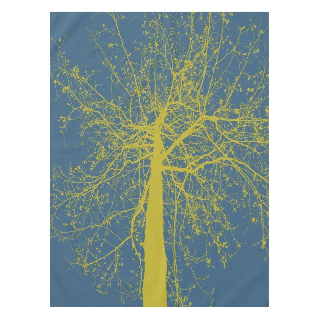 Fall Tree Silhouette Tablecloth (Front)