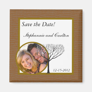 Fall Tree Wedding Announcement Magnet