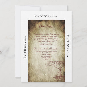 Fall Tree Wedding Directions Card