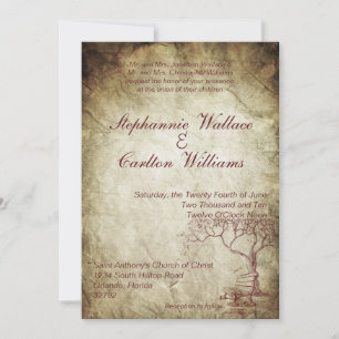 Fall Tree Wedding Invitation
