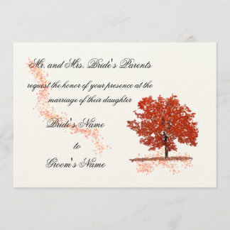 Fall tree Wedding Invitation