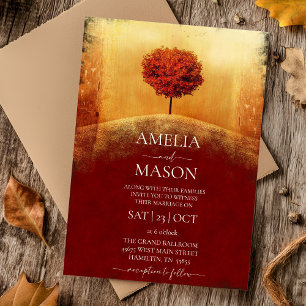 Fall Tree Wedding Invitation