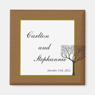 Fall Tree Wedding Magnet Favour