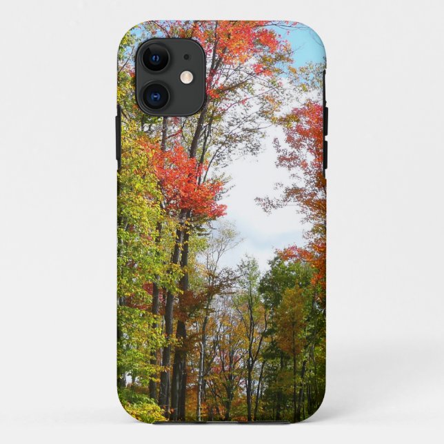 Fall Trees and Blue Sky Autumn Nature Photography Case-Mate iPhone Case (Back)