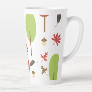 Fall Trees Leaves Acorn Seasonal Latte Mug