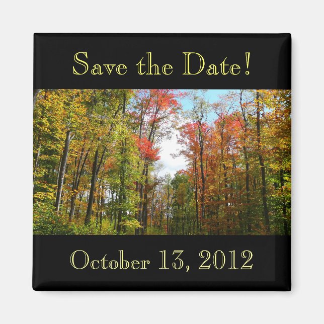 Fall Trees Save the Date Magnet (Front)