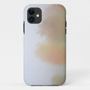 Fall trees shrouded in mist iPhone 11 case