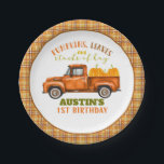Fall Truck Birthday Plate - Custom<br><div class="desc">Perfect Way to Celebrate that Special Birthday!</div>