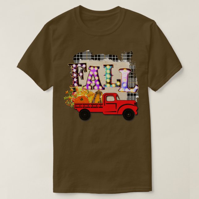 Fall Truck Design T-Shirt (Design Front)