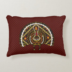 Fall Turkey Accent Pillow