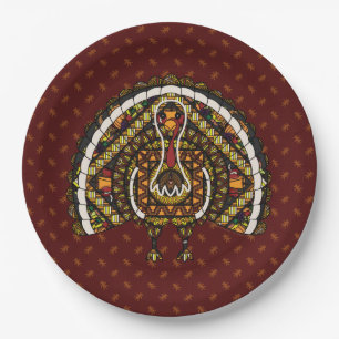 Fall Turkey Paper Plate