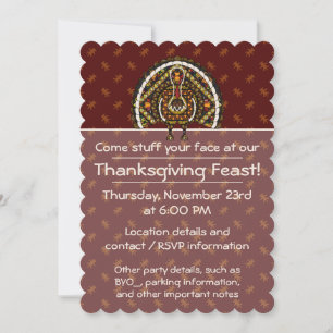 Fall Turkey Party Invitation