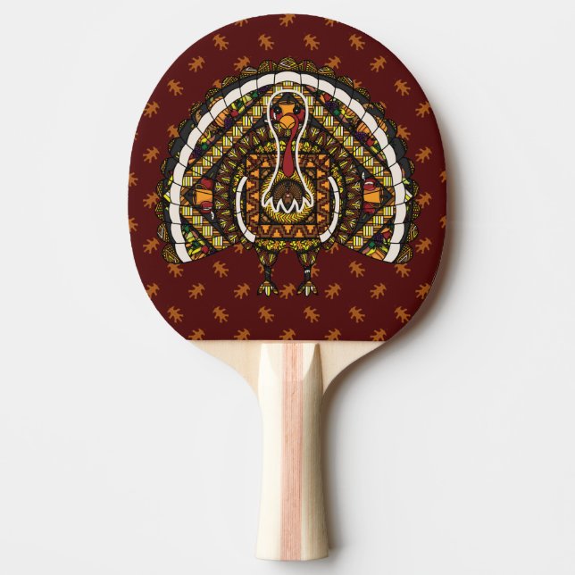Fall Turkey Ping Pong Paddle (Front)