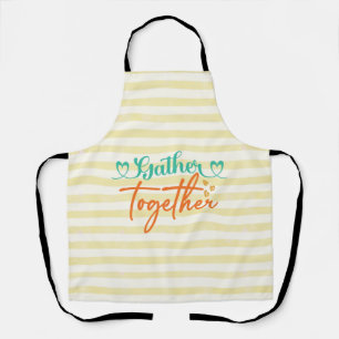 Fall Typography Design – “Gather Together” Autumn Apron