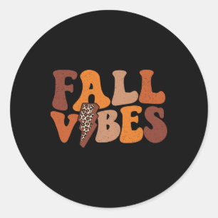 Fall Vibe  Classic Round Sticker