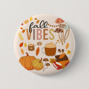 Fall Vibes 6 Cm Round Badge
