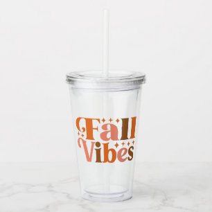Fall Vibes Acrylic Tumbler