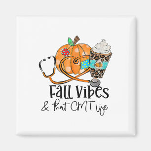 Fall Vibes And Cmt Life Pumpkin Leopard Thanksgivi Magnet