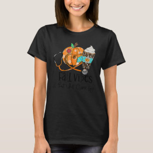 Fall Vibes And Unit Clerk Life Pumpkin Leopard Tha T-Shirt