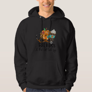 Fall Vibes And Vet Tech Life Pumpkin Leopard Thank Hoodie