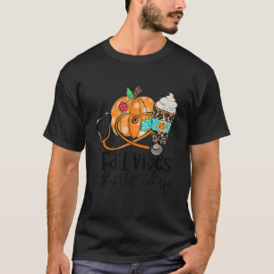 Fall Vibes And Vet Tech Life Pumpkin Leopard Thank T-Shirt
