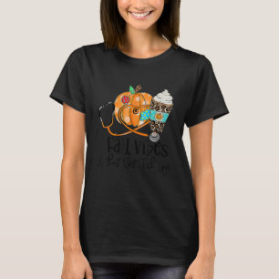 Fall Vibes And Vet Tech Life Pumpkin Leopard Thank T-Shirt