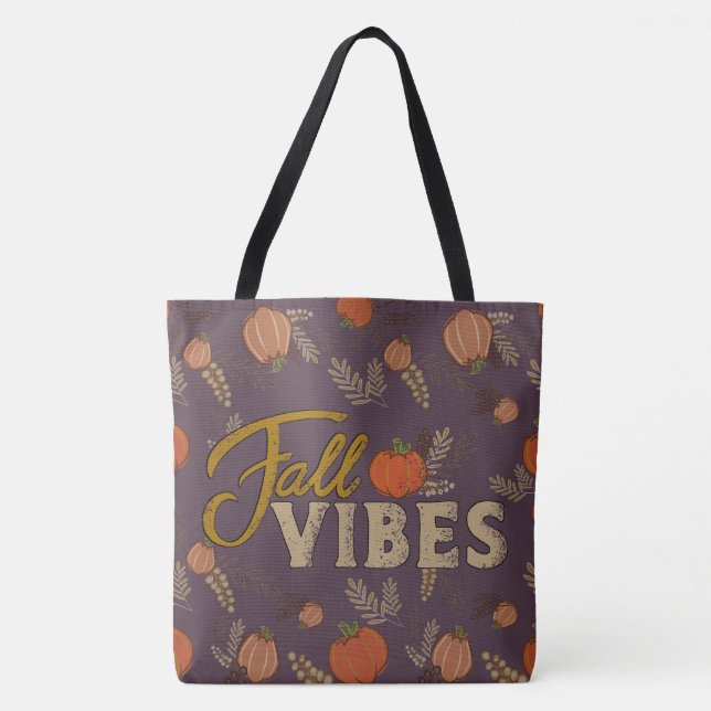 Fall Vibes Autumn Pumpkin Patch  Tote Bag (Front)