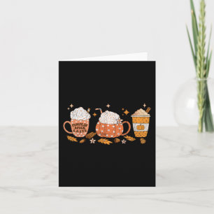 Fall Vibes Autumn Pumpkin Spice Coffee  Card