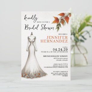 Fall Vibes Bridal Shower Invitation