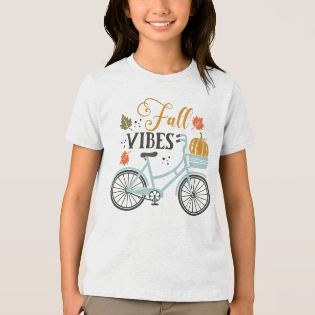 Fall Vibes By Bicycle Tri-Blend Shirt (Front)