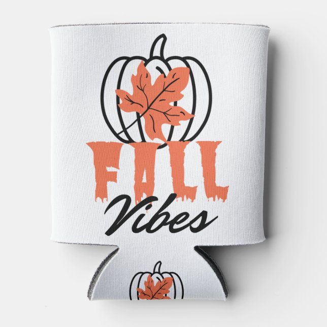 Fall Vibes Can Cooler (Front)