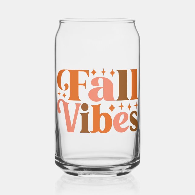 Fall Vibes Can Glass (Front)