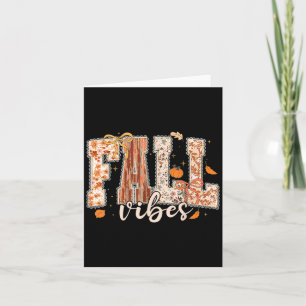 Fall Vibes Coquette Bow Pumpkin Thanksgiving Autum Card
